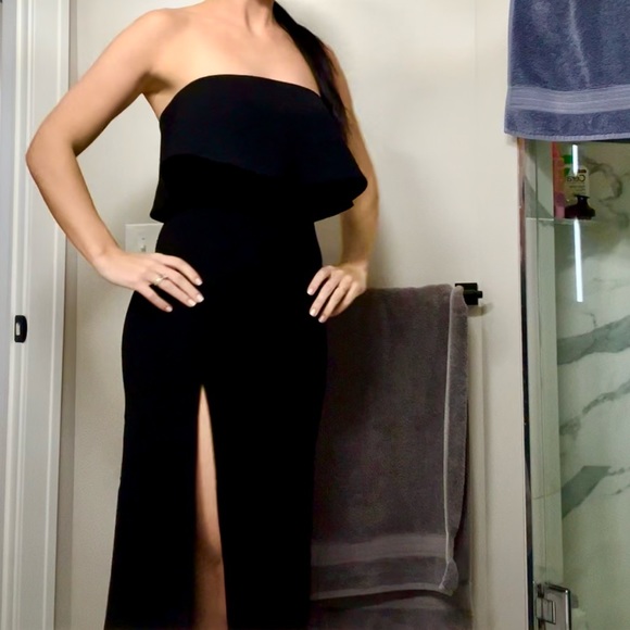 REVOLVE (Lovers + Friends) long strapless dress with high leg slit - Picture 2 of 6